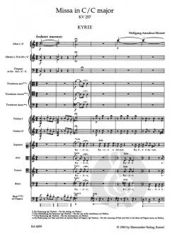 Missa KV 257 von Wolfgang Amadeus Mozart 