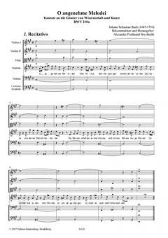 O angenehme Melodei BWV 210a von Johann Sebastian Bach 