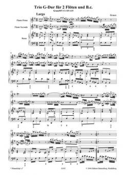 Trio G-Dur von Johann Gottlieb Graun 
