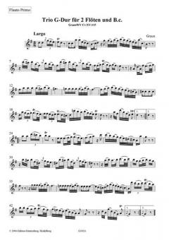 Trio G-Dur von Johann Gottlieb Graun 