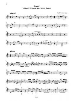 Sonata Viola da Gamba solo senza Basso von Carl Friedrich Abel im Alle Noten Shop kaufen