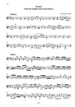 Sonata Viola da Gamba solo senza Basso von Carl Friedrich Abel im Alle Noten Shop kaufen