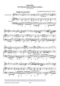 Solo D-Dur Wq 137 von Carl Philipp Emanuel Bach 