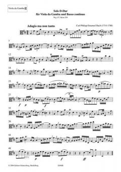 Solo D-Dur Wq 137 von Carl Philipp Emanuel Bach 