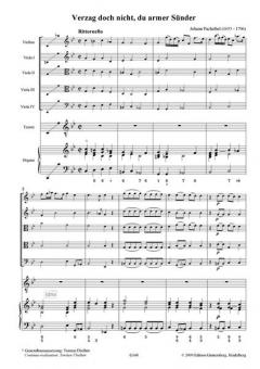 Verzag (Vergeh) doch nicht, du armer Sünder von Johann Pachelbel 