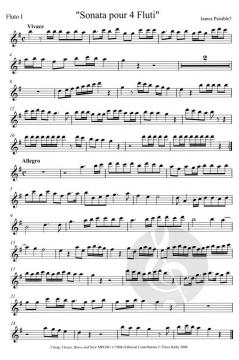 Sonata pour 4 Flauti von James Paisible 
