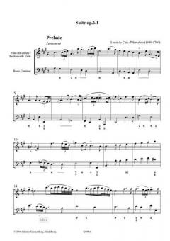 Suite A-Dur op. 6, 1 von Louis de Caix d'Hervelois 