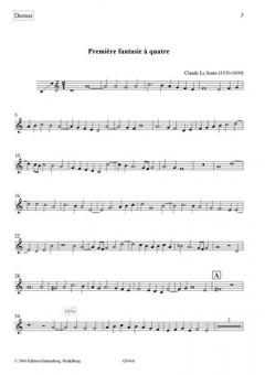 2 Fantasien für 4-stimmiges Consort von Claude le Jeune 