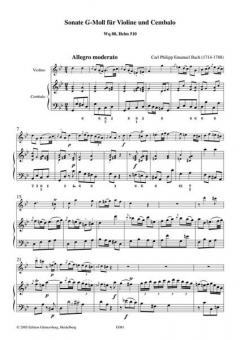 Sonate g-Moll von Carl Philipp Emanuel Bach 