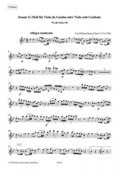 Sonate g-Moll von Carl Philipp Emanuel Bach 