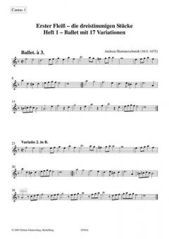 Erster Fleiß: Die dreistimmigen Stücke Band 1 von Andreas Hammerschmidt 