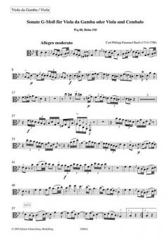 Sonate G-Moll Wq 88 von Carl Philipp Emanuel Bach 