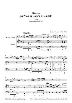 Sonata per Viola di gamba e Cembalo von Berliner Schule im Alle Noten Shop kaufen