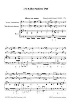 Trio Concertante D-Dur von Johann Gottlieb Graun 