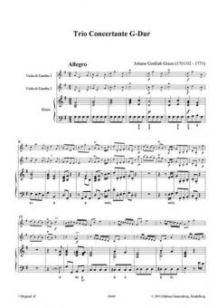 Trio Concertante G-Dur von Johann Gottlieb Graun 