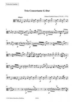 Trio Concertante G-Dur von Johann Gottlieb Graun 
