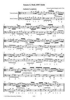 Sonata g-Moll HWV 364b von Georg Friedrich Händel 