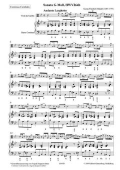 Sonata g-Moll HWV 364b von Georg Friedrich Händel 