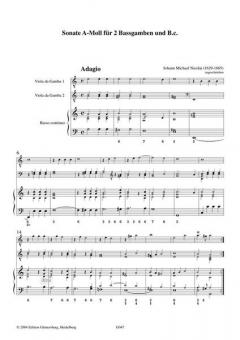 Sonate a-Moll und Suite d-Moll von Johann Michael Nicolai 