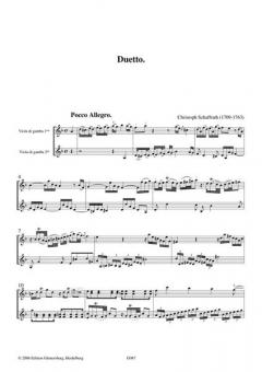 Duetto für zwei Violen da Gamba von Christoph Schaffrath 