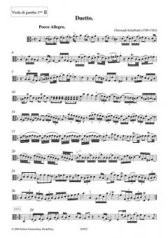 Duetto für zwei Violen da Gamba von Christoph Schaffrath 