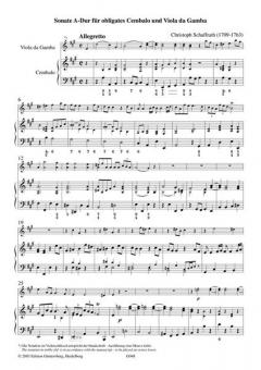 Sonate A-Dur von Christoph Schaffrath 