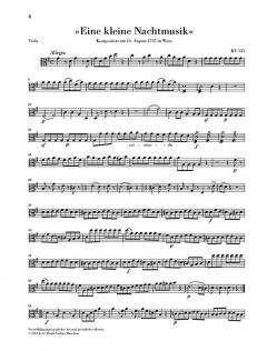 Divertimento 'Eine kleine Nachtmusik' KV 525 von Wolfgang Amadeus Mozart für 2 Violinen, Viola, Violoncello und Kontrabass im Alle Noten Shop kaufen (Stimmensatz)