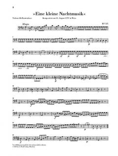 Divertimento 'Eine kleine Nachtmusik' KV 525 von Wolfgang Amadeus Mozart für 2 Violinen, Viola, Violoncello und Kontrabass im Alle Noten Shop kaufen (Stimmensatz)
