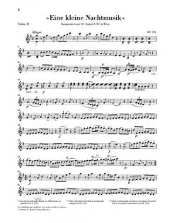 Divertimento 'Eine kleine Nachtmusik' KV 525 von Wolfgang Amadeus Mozart für 2 Violinen, Viola, Violoncello und Kontrabass im Alle Noten Shop kaufen (Einzelstimme) - HN1007