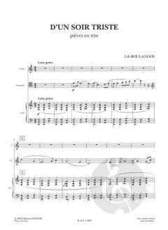 D'un Soir Triste Pieces en Trio (Lili Boulanger) 