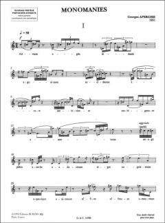 Monomanies pour Voix Seule von Georges Aperghis 