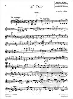 Trio op. 92 Nr. 2 Violon / Violoncelle / Piano (Camille Saint-Saëns) 