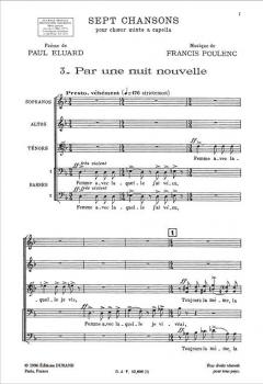 7 Chansons No. 3 (Francis Poulenc) 