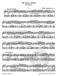 11 kleine Stücke für Klavier op. 31 von Willy Burkhard im Alle Noten Shop kaufen