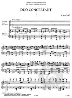 Duo concertant von Bohuslav Martinu 