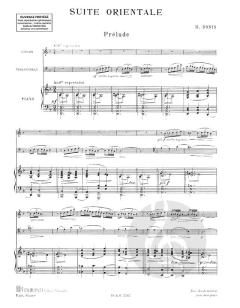 Suite Orientale pour piano, Violon et Violoncelle (Mel Bonis) 