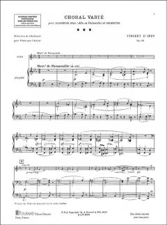 Choral Varié Op. 55 von Vincent d' Indy 