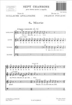 7 Chansons No. 6 (Francis Poulenc) 