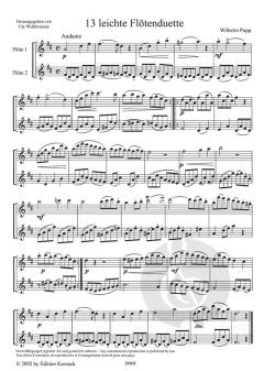 13 leichte Flötenduette von Wilhelm Popp im Alle Noten Shop kaufen (Partitur)
