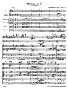 Sinfonie Nr. 27 G-Dur KV 199(162a) von Wolfgang Amadeus Mozart 