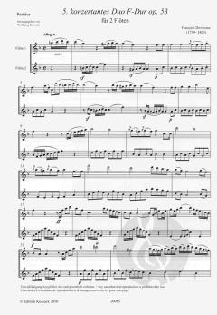 5. konzertantes Duo op. 53 von François Devienne 