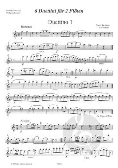 6 Duettini von Franz Vincenz Krommer 