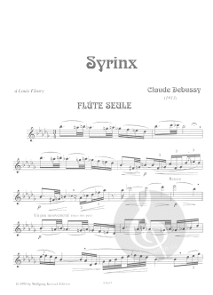 Syrinx von Claude Debussy 