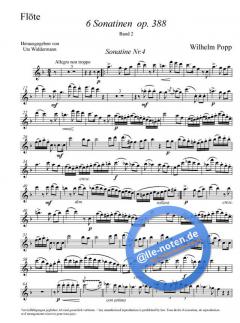 6 Sonatinen op. 388 Band 2 von Wilhelm Popp 