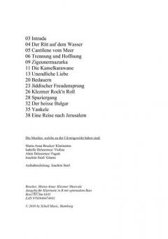 Klezmer Musicale von Maria-Anna Brucker für Klarinette (B) mit opt. Bass (+CD) im Alle Noten Shop kaufen