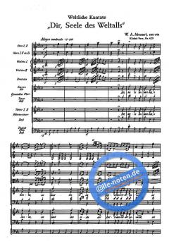 Dir, Seele des Weltalls KV 429 von Wolfgang Amadeus Mozart 
