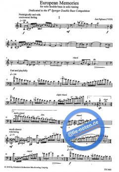 European Memories von Àrni Egilsson für Kontrabass solo im Alle Noten Shop kaufen