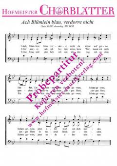 Ach Blümlein blau, verdorre nicht 