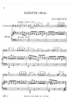 Gavotte Nr. 2 D-Dur für Violoncello und Orchester op. 23 von David Popper im Alle Noten Shop kaufen