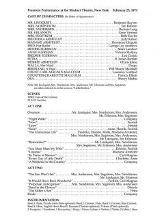 A Little Night Music von Stephen Sondheim 